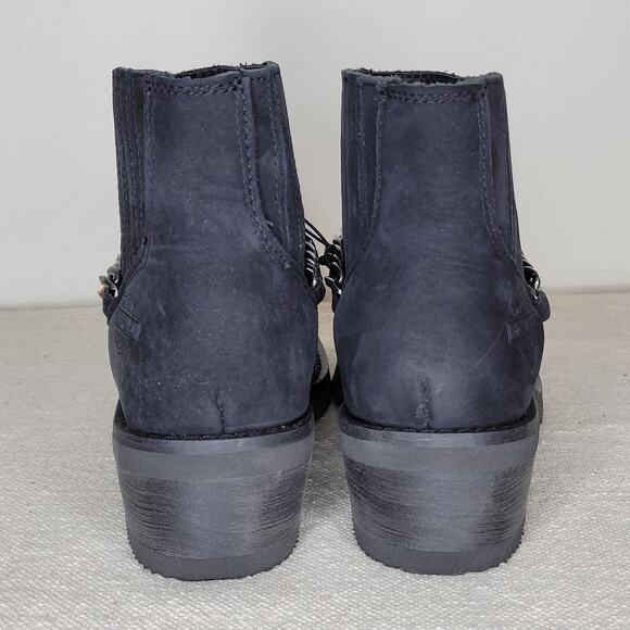 *NWT* HARLEY-DAVIDSON Korsen Chain Leather Ankle Boots Black Women's sz 6.5 - Picture 10 of 13